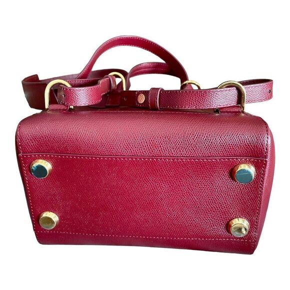 Senreve Mini Maestra Bag Chianti Leather Tote Backpack Crossbody Satchel Red main image 9